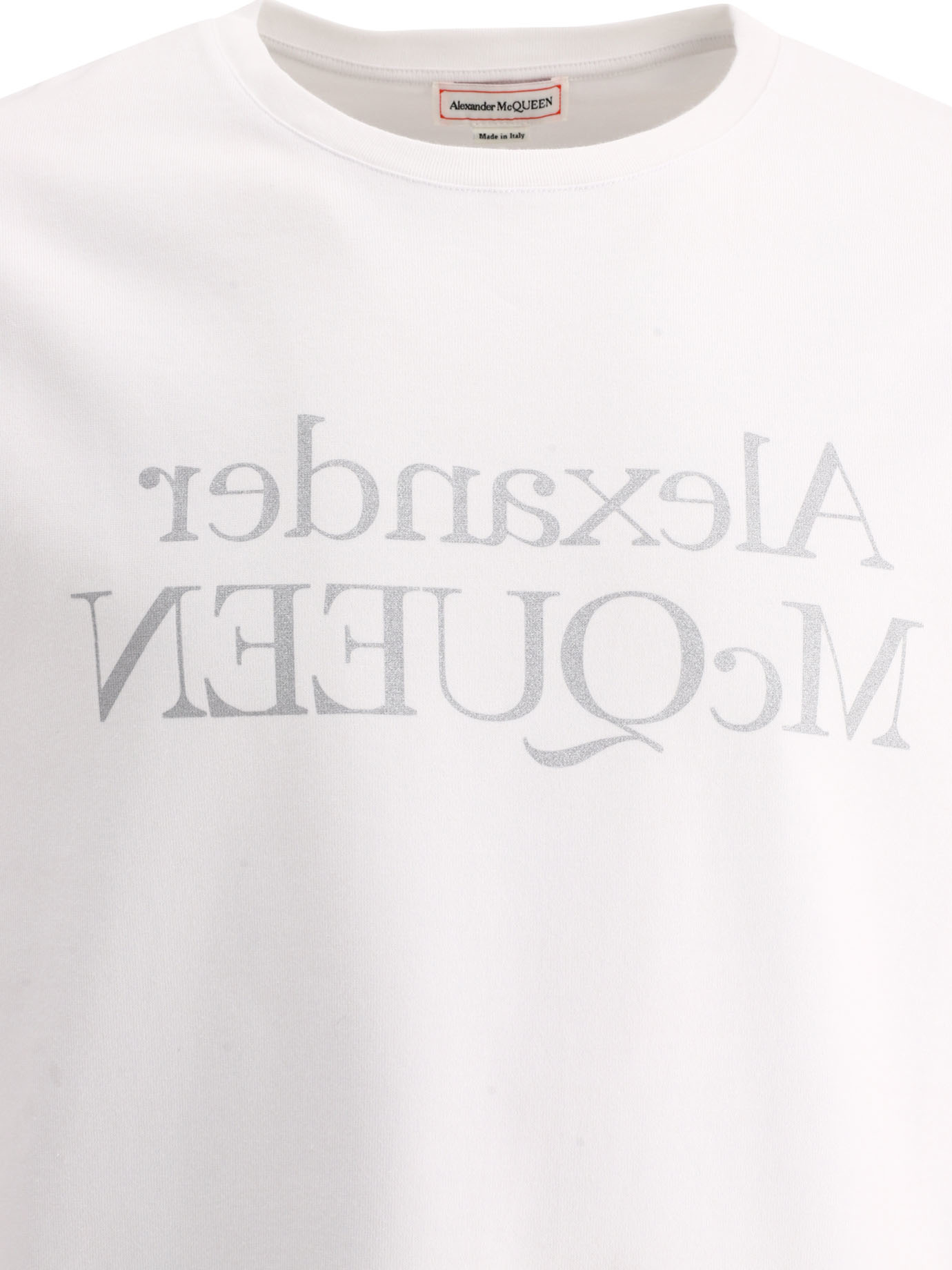 ALEXANDER MCQUEEN White Reflected logo t-shirt